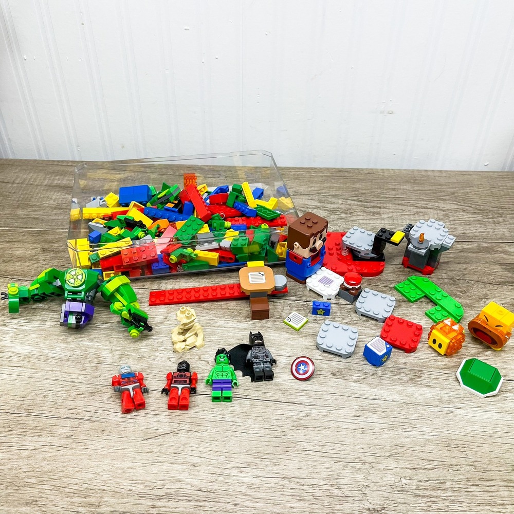 LEGO Bulk Lot Super Mario Marvel Batman Hulk Minifigures Bricks Pieces Assorted